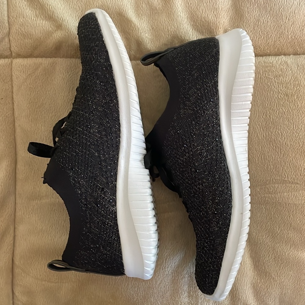 Skechers Air Cooled Memory Foam Women's Black Knit Sneakers - Picture 11 of 15